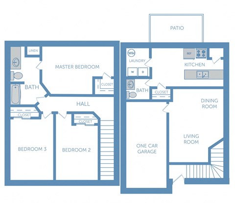 a floor plan of a two bedroom apartment